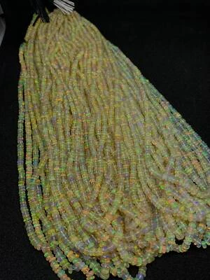  Ethiopian Opal Bead Smooth Polished Plain Welo Fire Opal Beads Necklace Jewelry - Image 1 of 3