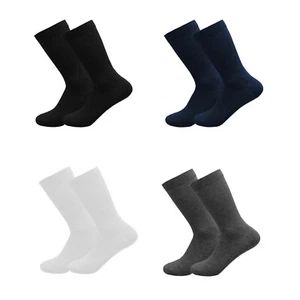 Kids Plain Socks Boys Girls Cotton Rich Childrens Lycra School Uniform 3 6 Pair - Picture 1 of 5