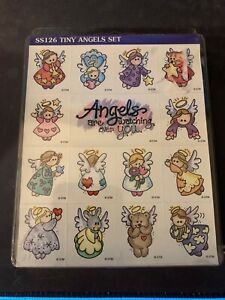 Stampendous Rubber Stamp Tiny Angel Set Angels are Watching Over You New