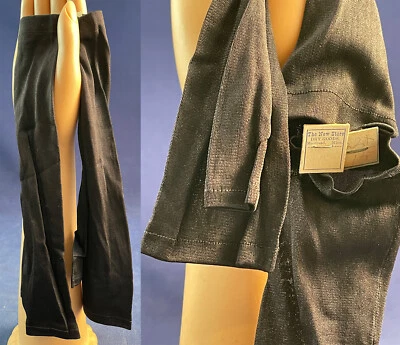 Guantes victorianos de luto de seda negros sin usar para productos secos de nueva tienda Foto 1 de 2