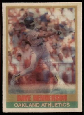 1989 SPORTFLICS DAVE HENDERSON. OAKLAND ATHLETICS #127 - Image 1 of 2