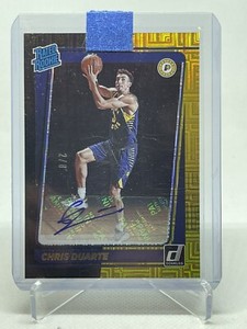 2021-22 Donruss Rated Rookie Auto Chris Duarte Choice Black Gold 2/8 RC Pacers