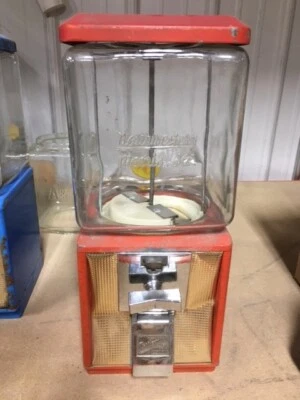 Vintage Glass Northwestern Model 60 Gumball Candy Toy Nut Bulk Vending machine  - Image 1 of 4