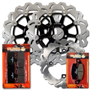Front+Rear Brake Rotor+Pads for Kawasaki ZX600D ZX6 ZZR600 [90-93] ZX400K 90-92 - Picture 1 of 8