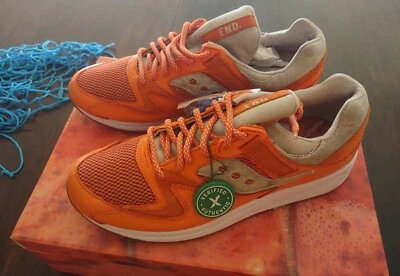 Zapatos Saucony Grid 8500 FIN Langosta Naranja S70410-1 EE. UU. Talla 10 W Caja NUEVO Para Hombres Foto 1 de 4