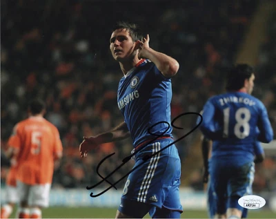 Foto firmada autografiada por Frank Lampard del Chelsea FC 8x10 EPL CERTIFICADO DE AUTENTICIDAD JSA #17 Foto 1 de 2