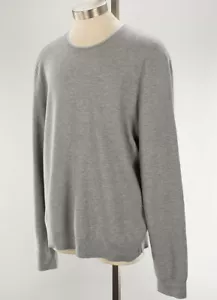 THE MENS STORE Heather Gray Textured Birdseye Crew Neck Cotton Sweater XL NWT - Picture 1 of 2