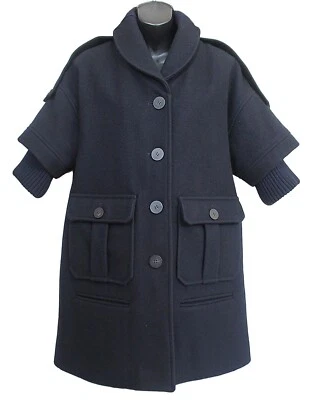 Abrigo para mujer OPENING CEREMONY mezcla de lana azul marino talla S Foto 1 de 4