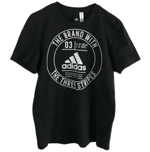 ADIDAS T Shirt The Brand With The Three Stripes Logo Badge Graphics Size S - Picture 1 of 7
