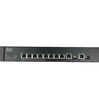 CISCO SF302-08PP MANAGED SWITCH: 8 port, 10/100 POE - Image 1 of 4