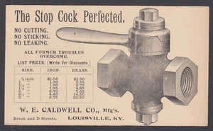 US Sc UX14 used Illustrated Advertising Postal Card, Stop Cock Perfect, Plumbing - Picture 1 of 2