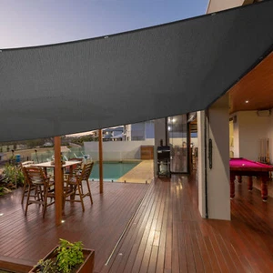 Anti-UV Sun Shade Net Awnings Sun Shelter Garden Patio Pool Sunblock Shade Sail - Picture 1 of 28