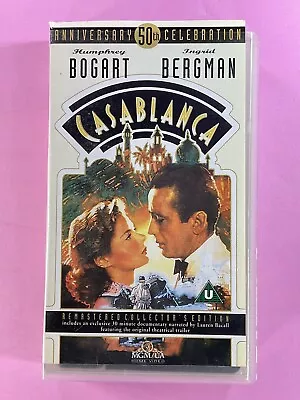 Casablanca VHS Video Tape, Humphrey Bogart, Ingrid Bergman, Cert U Movie - Image 1 of 3