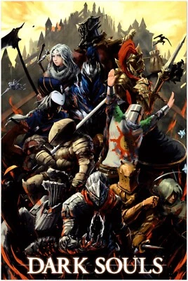 Dark Souls Poster #4 Video Game Print Gaming Dark Souls Wall Art