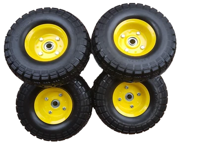4 x Ersatz-Rad PU-Reifen Kugellager Sackkarren pannensicher 260 mm 4.10/3.50-4