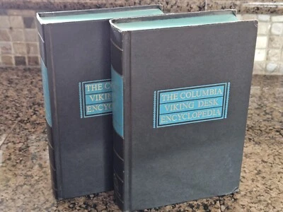 Desk Encyclopedia Columbia Viking 2 HC Book Set Vintage 1960 Revised Enlarged - Image 1 of 4