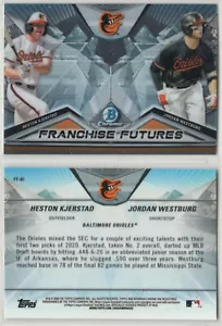 2020 Bowman Draft Chrome Franchise Futures Heston Kjerstad Jordan Westburg - Foto 1 di 1