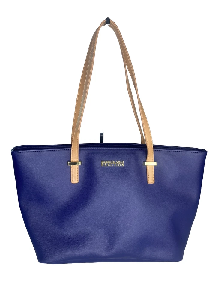 Bolso de hombro Kenneth Cole Reaction para mujer azul con asas tostadas Foto 1 de 4
