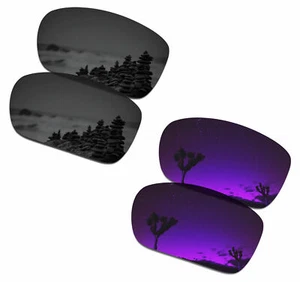 SmartVLT Polarized Replacement Lens for-Oakley TwoFace Sunglass - Black & Purple - Picture 1 of 3