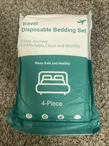 Disposable Travel Sheets Includes 1 Sheet 1 Duvet Cover and 2 Pillowcases - Picture 1 of 2