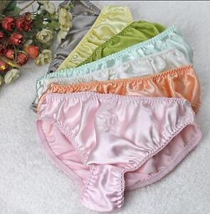 5 PACK 100% Pure Silk Women's Basic Briefs Panties Underwear Knickers MS002