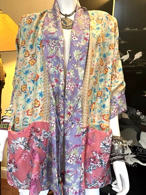 JOHNNY WAS KIMONO REVERSIBLE MED to SM 3J Workshop BIYA 2 KIMONOS IN ONE PERFECT - Image 1 of 4