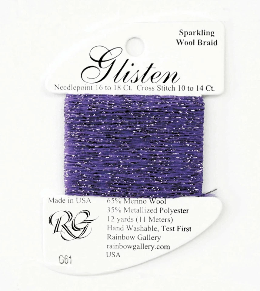 Trenza Brillante GLISTEN #61 Hilo de Punta de Aguja Púrpura Bizantino Galería Arco Iris Foto 1 de 1