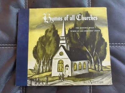 HYMNS OF ALL CHURCHES CHOIR Record Shellac 2 X 10  GENERAL MILLS RCA Double Side - Image 1 of 4