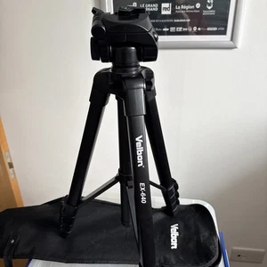 Velbon EX-640 Black Aluminum Camera Tripod 170cm with Pan/Tilt Head - Picture 1 of 6