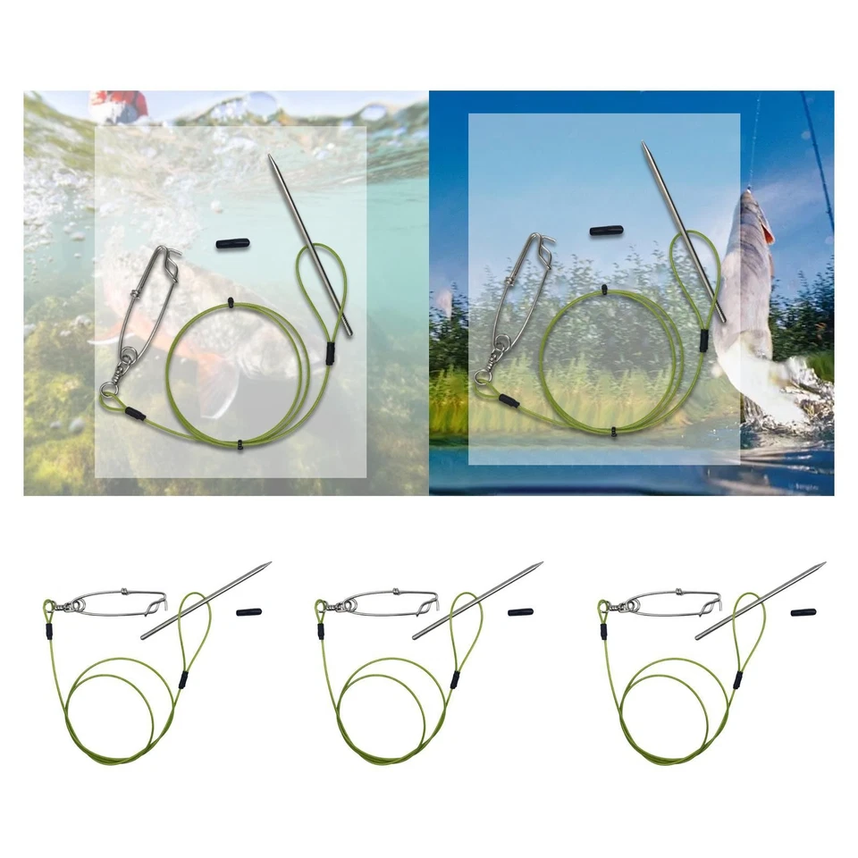 Cordón de núcleo de acero compacto profesional fácil de usar para agua dulce Fish Stringer Foto 1 de 1