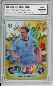 2025 Topps Chrome UEFA #GZ-29 Kevin de Bruyne Golazo Gold Refractor /50 - Bild 1 von 2