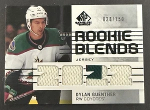 22-23 UD SP Game Used Rookie Blends Jersey RB-DG Dylan Guenther /150 Coyotes - Bild 1 von 5