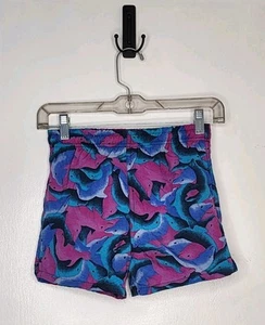 90s Rookie Of The Year Boys Size Large (7) Dolphin Swim Trunks Colorful - Picture 1 of 5