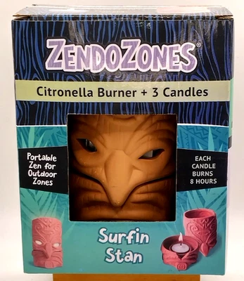 Zendo Zones Surfin Stan Citronella Burner + 3 Candles - Image 1 of 4