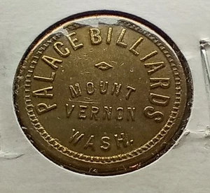 Palace Billiards - Mount Vernon, Washington - 5 Cent Trade Token / Coin - Picture 1 of 2