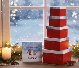 Juego de 6 cajas de regalo WIchtel Navidad cajas de regalo estables almacenamiento - Imagen 1 de 10