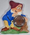 Disney Vintage Snow White 7 Dwarfs Bashful Wall Clock Ceramic Made in Germany 
