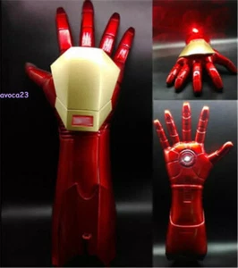 The Avengers Iron Man Stark Gauntlet 1:1 Glove Cosplay LED Light Hand with Laser - Picture 1 of 10