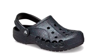 NEW Crocs Unisex Baya Glitter Super Lightweight Clogs Black Size US M9/W11 - Picture 1 of 5