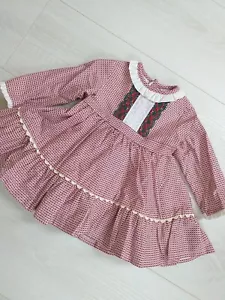 Romany spanisches Baby Mädchen Kleid 6 Monate rot - Bild 1 von 12