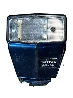 Vintage Asahi PENTAX AF-16 Camera Flash 3 Inch Black SLR Shoe Mount Accessory - Image 1 of 4