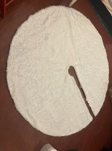 Weihnachtsbaum Plüsch Rock 69 Kunstfell Schneewittchen weich Plüsch Baumrock - Bild 1 von 7