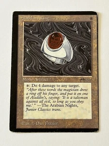 Aladdin's Ring MTG *Mis-Cut* Misprint Arabian Nights Rare MP x1 - Magic Card - Picture 1 of 2