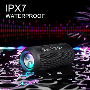 Portable Bluetooth Speaker IPX7 Waterproof Loud Stereo Sound LED light Outdoor - Picture 1 of 12