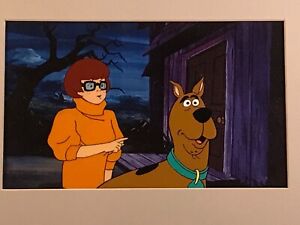Scooby Doo and Velma- Animation Production Cels with Printed Background  1970s