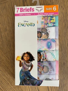 Disney Encanto Size 6 Girls 7 Briefs - Picture 1 of 4