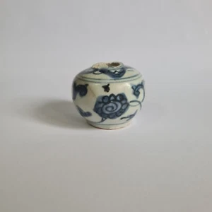 c.1600 Ming Dynasty Blue and White Ceramic Jar Jarlet China Porcelain Antique - Picture 1 of 12