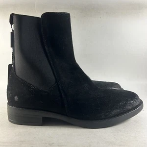 Emanuele Crasto Distressed Suede Leather Ankle Boots Black Size EU 38 US 7.5 - Picture 1 of 9