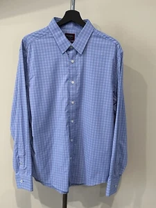 UNTUCKit Men’s Plaid Blue Long Sleeve Button-Up Size Extra Large XL - Picture 1 of 4