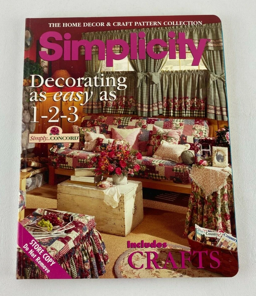 1998 Simplicity Home & Craft Pattern Collection Catalog Spring - Store Copy - Image 1 of 4